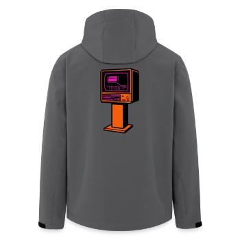 Retro-Future TV - Recycelte Männer Softshell-Jacke von Stanley/Stella - Anthrazit - Hinten - AI Model Male 185 light (185cm)