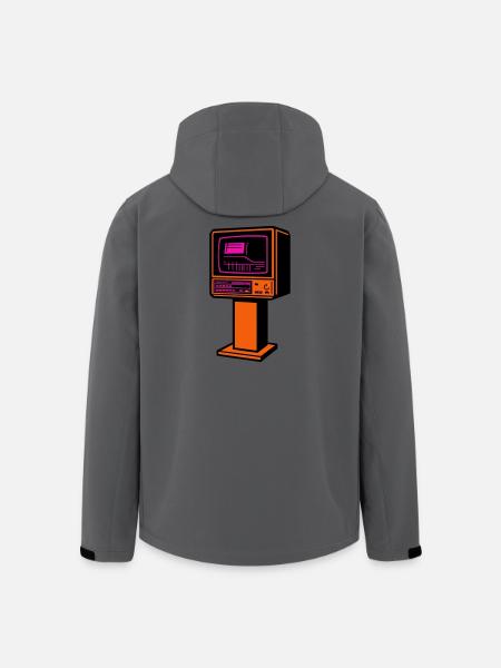 Rétro Future TV - Veste softshell homme en polyester recyclé Stanley/Stella - charbon