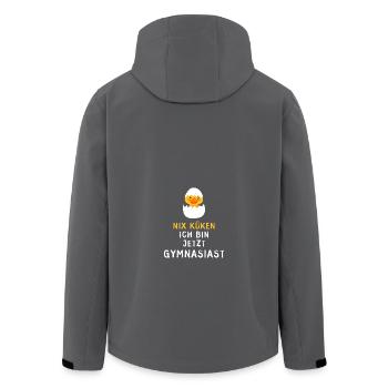 Küken Gymnasiast Schule Schüler lustige Sprüche - Recycelte Männer Softshell-Jacke von Stanley/Stella - Anthrazit - Hinten - AI Model Male 185 light (185cm)