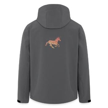Das goldene glitzer Einhorn - Recycelte Männer Softshell-Jacke von Stanley/Stella - Anthrazit - Hinten - AI Model Male 185 light (185cm)
