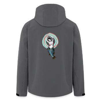 Old Mermaid - Recycelte Männer Softshell-Jacke von Stanley/Stella - Anthrazit - Hinten - AI Model Male 185 light (185cm)