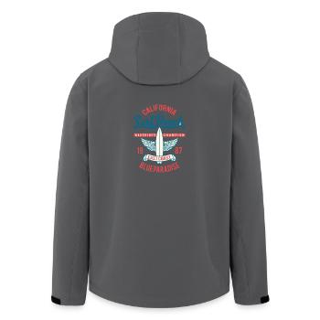 Surfen Surf Weihnachten Sonne Strand Wellenreiten - Recycelte Männer Softshell-Jacke von Stanley/Stella - Anthrazit - Hinten - AI Model Male 185 light (185cm)