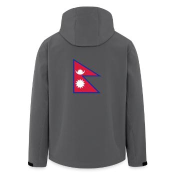 Nationalflagge von Nepal - Recycelte Männer Softshell-Jacke von Stanley/Stella - Anthrazit - Hinten - AI Model Male 185 light (185cm)
