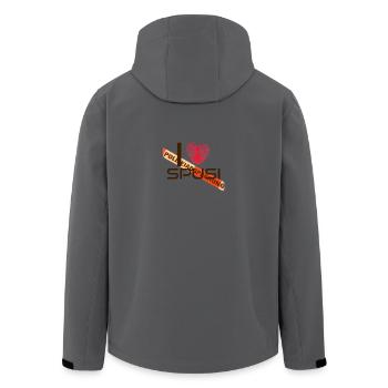Ich liebe die Spurensicherung der Polizei - Recycelte Männer Softshell-Jacke von Stanley/Stella - Anthrazit - Hinten - AI Model Male 185 light (185cm)