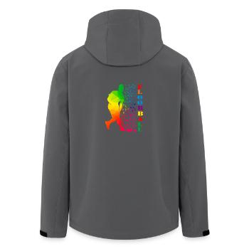 Floorball - Recycelte Männer Softshell-Jacke von Stanley/Stella - Anthrazit - Hinten - AI Model Male 185 light (185cm)