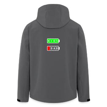 dad kids white - Recycelte Männer Softshell-Jacke von Stanley/Stella - Anthrazit - Hinten - AI Model Male 185 light (185cm)