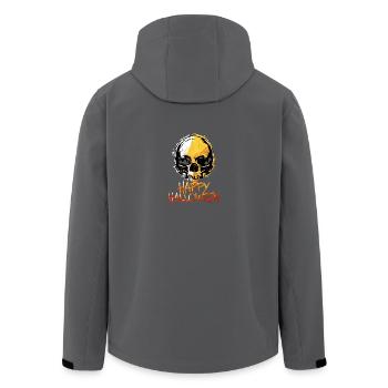 Glücklicher Halloween-Schädel - Recycelte Männer Softshell-Jacke von Stanley/Stella - Anthrazit - Hinten - AI Model Male 185 light (185cm)