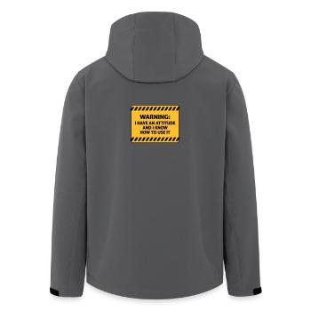 Warnung: Ich bin kompliziert und du kannst es fühlen! - Recycelte Männer Softshell-Jacke von Stanley/Stella - Anthrazit - Hinten - AI Model Male 185 light (185cm)
