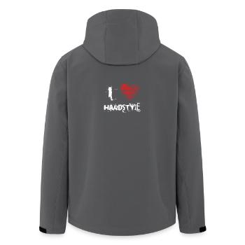 i love hardstyle hardtech dubstep raver festival - Recycelte Männer Softshell-Jacke von Stanley/Stella - Anthrazit - Hinten - AI Model Male 185 light (185cm)