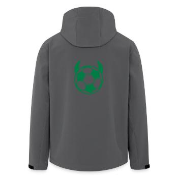Fußball Teufel - Recycelte Männer Softshell-Jacke von Stanley/Stella - Anthrazit - Hinten - AI Model Male 185 light (185cm)