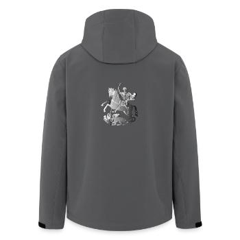 drag 177 - Recycelte Männer Softshell-Jacke von Stanley/Stella - Anthrazit - Hinten - AI Model Male 185 light (185cm)
