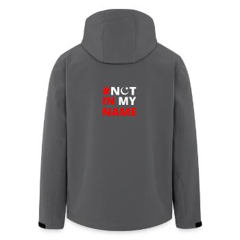 NOT IN MY NAME MUSLIM ISLAM - Recycelte Männer Softshell-Jacke von Stanley/Stella - Anthrazit - Hinten - AI Model Male 185 light (185cm)