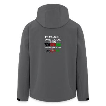 Egal wie cool vater geschenk ist Afghanistan - Recycelte Männer Softshell-Jacke von Stanley/Stella - Anthrazit - Hinten - AI Model Male 185 light (185cm)