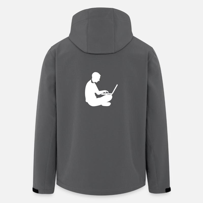 Laptop Mann Surfen - Recycelte Männer Softshell-Jacke von Stanley/Stella - Anthrazit