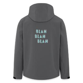 BLAH Print - Recycelte Männer Softshell-Jacke von Stanley/Stella - Anthrazit - Hinten - AI Model Male 185 light (185cm)