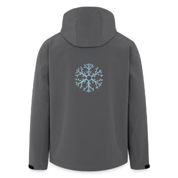 Natürliche Schneeflocke mit vielen Verästelungen - Recycelte Männer Softshell-Jacke von Stanley/Stella - Anthrazit - Hinten - AI Model Male 185 light (185cm)