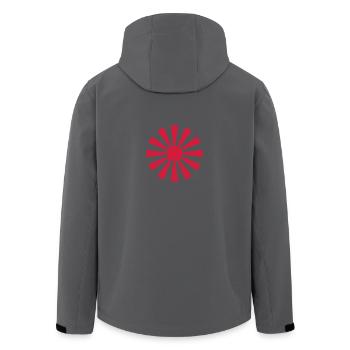 Japanisches Wappen 014 - Recycelte Männer Softshell-Jacke von Stanley/Stella - Anthrazit - Hinten - AI Model Male 185 light (185cm)