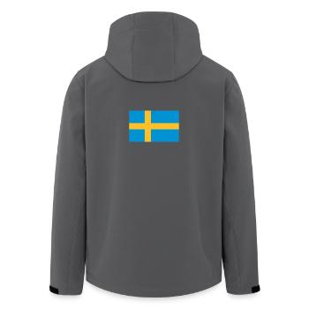 Nationalflagge von Schweden - Recycelte Männer Softshell-Jacke von Stanley/Stella - Anthrazit - Hinten - AI Model Male 185 light (185cm)