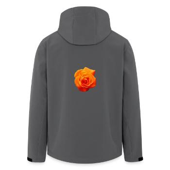 Orangene Blume - Recycelte Männer Softshell-Jacke von Stanley/Stella - Anthrazit - Hinten - AI Model Male 185 light (185cm)