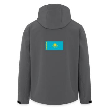Nationalflagge von Kasachstan - Recycelte Männer Softshell-Jacke von Stanley/Stella - Anthrazit - Hinten - AI Model Male 185 light (185cm)