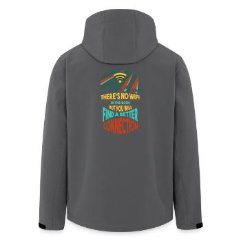 Safari Africa serengeti wildlife savannah animals - Men’s Recycled Softshell Jacket by Stanley/Stella - anthracite - Back - AI Model Male 185 light (185cm)