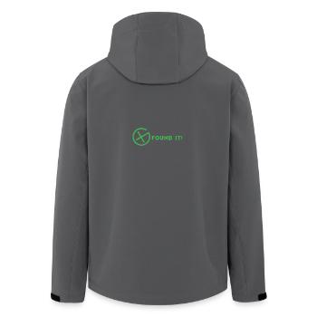 Geocaching, Geocache, GPS, Wandern, Nerd - Recycelte Männer Softshell-Jacke von Stanley/Stella - Anthrazit - Hinten - AI Model Male 185 light (185cm)