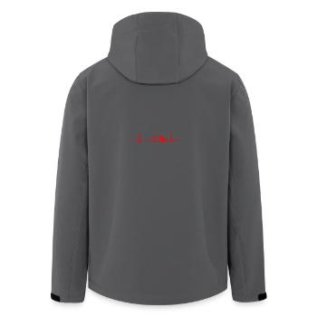 EKG HERZSCHLAG SCHWIMMER Red - Recycelte Männer Softshell-Jacke von Stanley/Stella - Anthrazit - Hinten - AI Model Male 185 light (185cm)