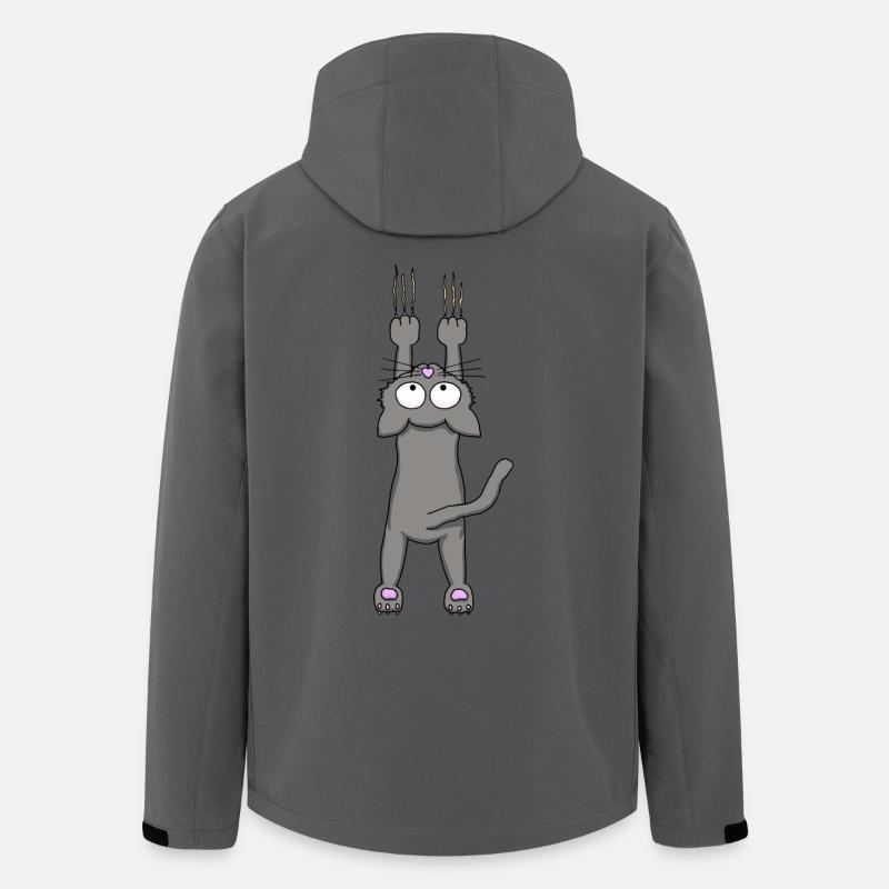 Graue Katze - Recycelte Männer Softshell-Jacke von Stanley/Stella - Anthrazit