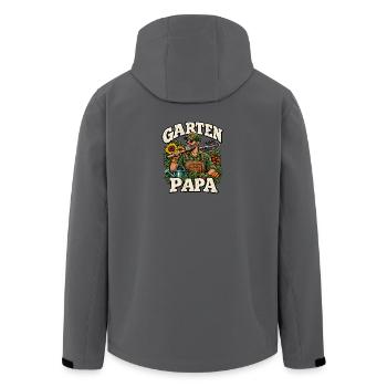Garten Papa Vintage Motiv Geschenk Papa - Recycelte Männer Softshell-Jacke von Stanley/Stella - Anthrazit - Hinten - AI Model Male 185 light (185cm)