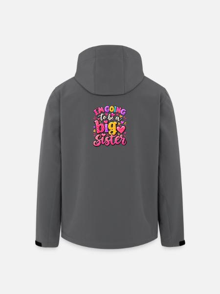 Ich werde eine große Schwester - Recycelte Männer Softshell-Jacke von Stanley/Stella - Anthrazit
