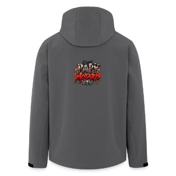Opa Biker – Motorrad- und Motorraddesign für Opa - Recycelte Männer Softshell-Jacke von Stanley/Stella - Anthrazit - Hinten - AI Model Male 185 light (185cm)