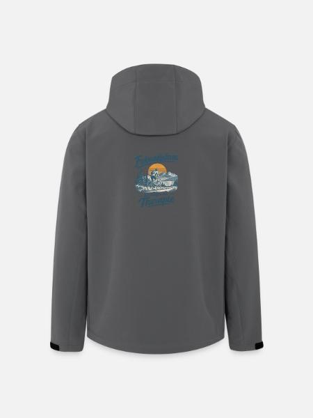 Fahrradfahren statt Therapie Retro - Recycelte Männer Softshell-Jacke von Stanley/Stella - Anthrazit