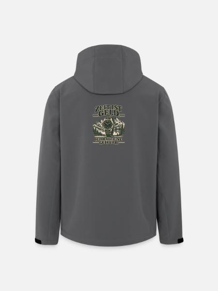 Zeit ist Geld: Gute Uhr Vintage Uhrenfan - Recycelte Männer Softshell-Jacke von Stanley/Stella - Anthrazit