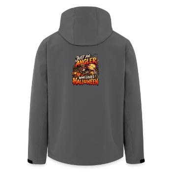 Nur ein Angler der Halloween mag - Recycelte Männer Softshell-Jacke von Stanley/Stella - Anthrazit - Hinten - AI Model Male 185 light (185cm)