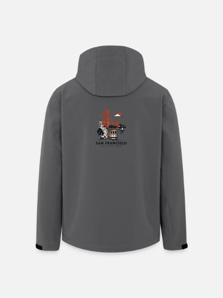 San Francisco Golden Gate Kabelcar Szene - Recycelte Männer Softshell-Jacke von Stanley/Stella - Anthrazit