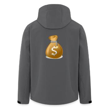 Geldsack - Recycelte Männer Softshell-Jacke von Stanley/Stella - Anthrazit - Hinten - AI Model Male 185 light (185cm)