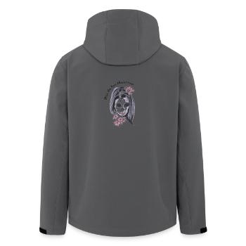 Día de los Muertos - Vintage Look - Used Look - Recycelte Männer Softshell-Jacke von Stanley/Stella - Anthrazit - Hinten - AI Model Male 185 light (185cm)