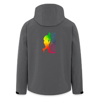 Floorball - Recycelte Männer Softshell-Jacke von Stanley/Stella - Anthrazit - Hinten - AI Model Male 185 light (185cm)