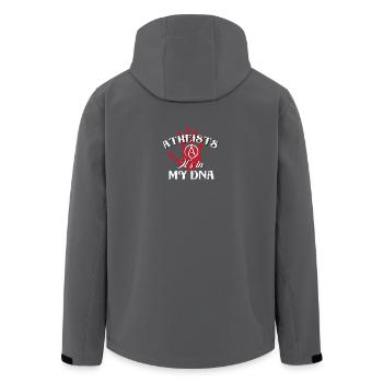 ATHEIST DNA / ATHEISMUS - Recycelte Männer Softshell-Jacke von Stanley/Stella - Anthrazit - Hinten - AI Model Male 185 light (185cm)