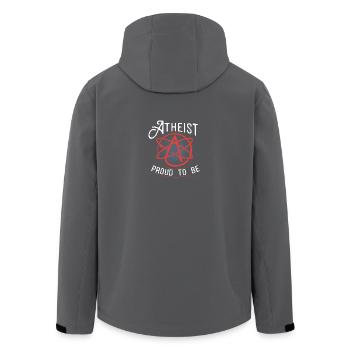 ATHEIST PROUD TO BE / ATHEISMUS - Recycelte Männer Softshell-Jacke von Stanley/Stella - Anthrazit - Hinten - AI Model Male 185 light (185cm)