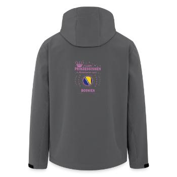 Prinzessinnen kommen aus BOSNIEN - Recycelte Männer Softshell-Jacke von Stanley/Stella - Anthrazit - Hinten - AI Model Male 185 light (185cm)