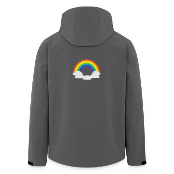 Regenbogen - Recycelte Männer Softshell-Jacke von Stanley/Stella - Anthrazit - Hinten - AI Model Male 185 light (185cm)