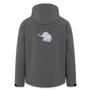 elef84 - Recycelte Männer Softshell-Jacke von Stanley/Stella - Anthrazit - Hinten - AI Model Male 185 light (185cm)
