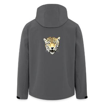 cheetah cat jaguar leopard ocelot gepard wildcat29 - Recycelte Männer Softshell-Jacke von Stanley/Stella - Anthrazit - Hinten - AI Model Male 185 light (185cm)
