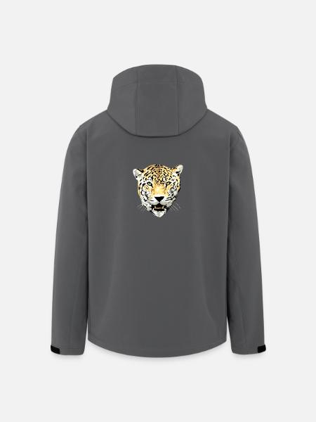 cheetah cat jaguar leopard ocelot gepard wildcat29 - Recycelte Männer Softshell-Jacke von Stanley/Stella - Anthrazit