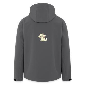 CATS | HYDRA - Recycelte Männer Softshell-Jacke von Stanley/Stella - Anthrazit - Hinten - AI Model Male 185 light (185cm)