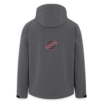 DOGS | DOG LOVER - Recycelte Männer Softshell-Jacke von Stanley/Stella - Anthrazit - Hinten - AI Model Male 185 light (185cm)