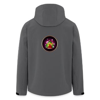 christma s196 - Recycelte Männer Softshell-Jacke von Stanley/Stella - Anthrazit - Hinten - AI Model Male 185 light (185cm)