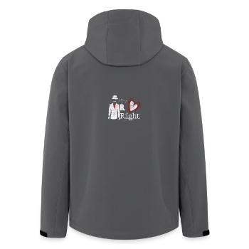 Mr. Right - Partnerlook Shirt 001 - Recycelte Männer Softshell-Jacke von Stanley/Stella - Anthrazit - Hinten - AI Model Male 185 light (185cm)