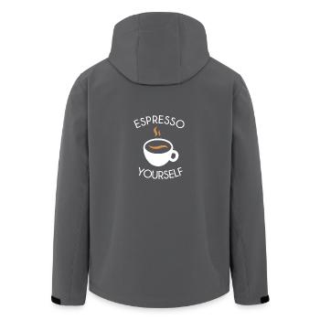 Espresso yourself - Recycelte Männer Softshell-Jacke von Stanley/Stella - Anthrazit - Hinten - AI Model Male 185 light (185cm)